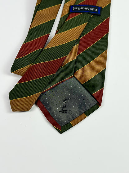 Cravatta vintage Yves Saint Lauren regimental