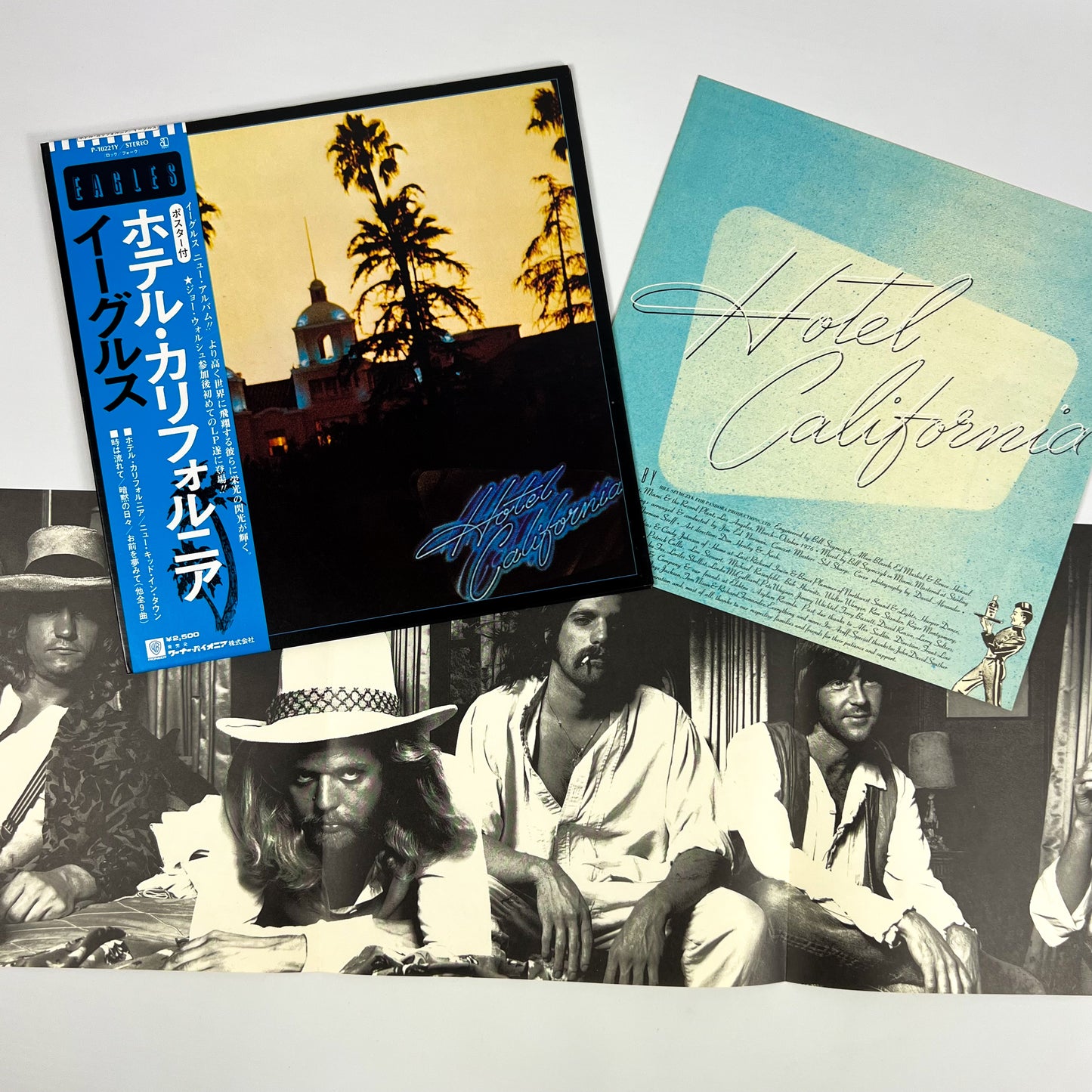 EAGLES - Hotel California Prima Stampa Giapponese P-10221Y 1976 OBI GATEFOLD