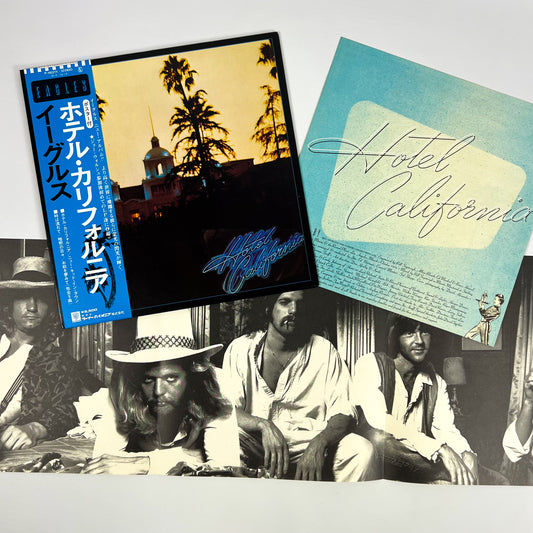 EAGLES - Hotel California Prima Stampa Giapponese P-10221Y 1976 OBI GATEFOLD
