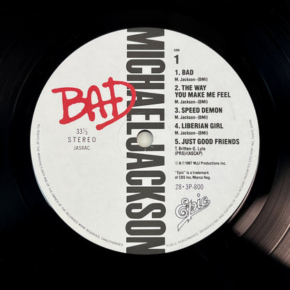 MICHAEL JACKSON – Bad 1ère édition japonaise – Epic 28·3P-800 1987 SOUS BLISTER