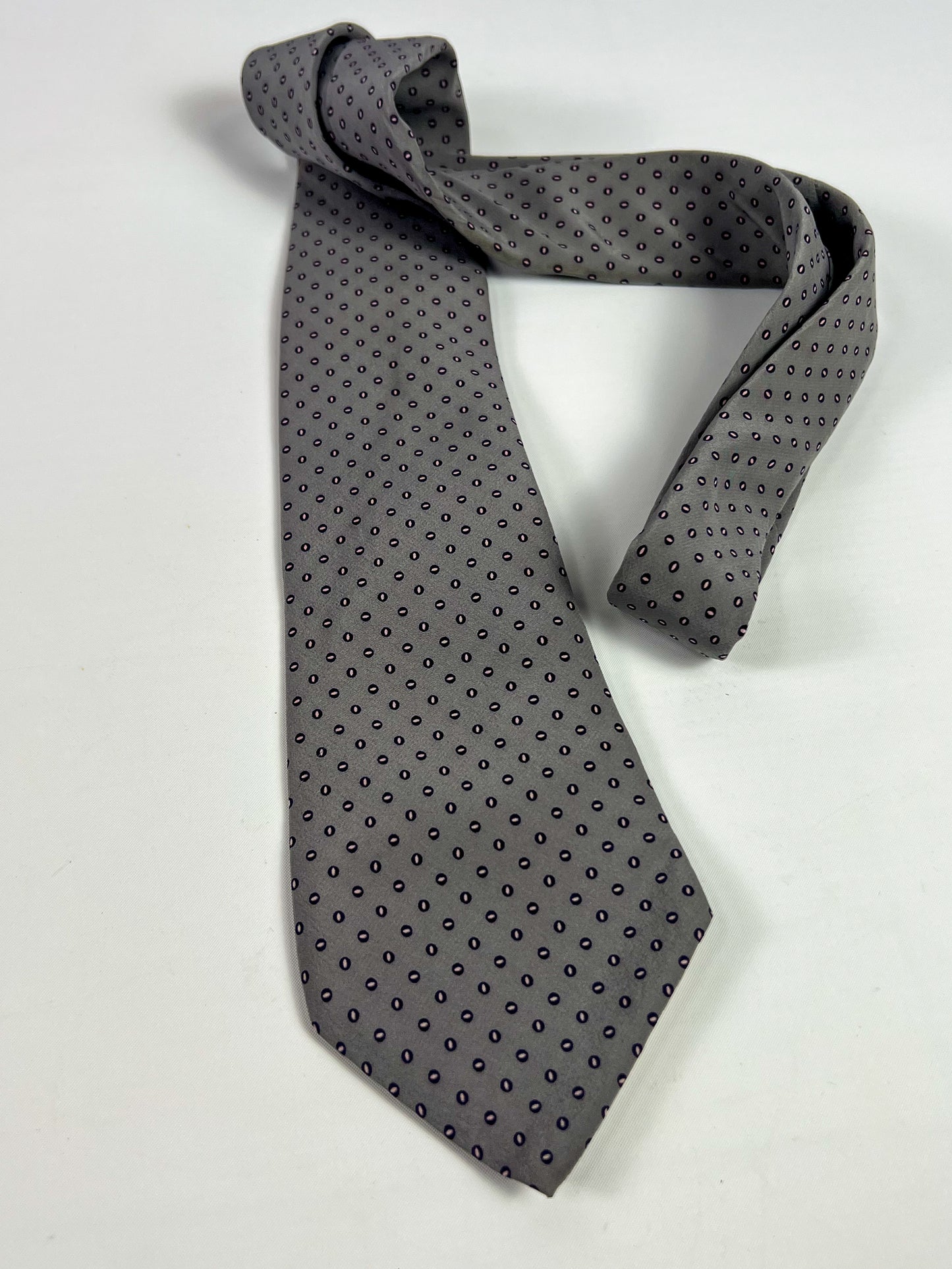 Cravatta vintage Yves Saint Lauren microfantasia pois