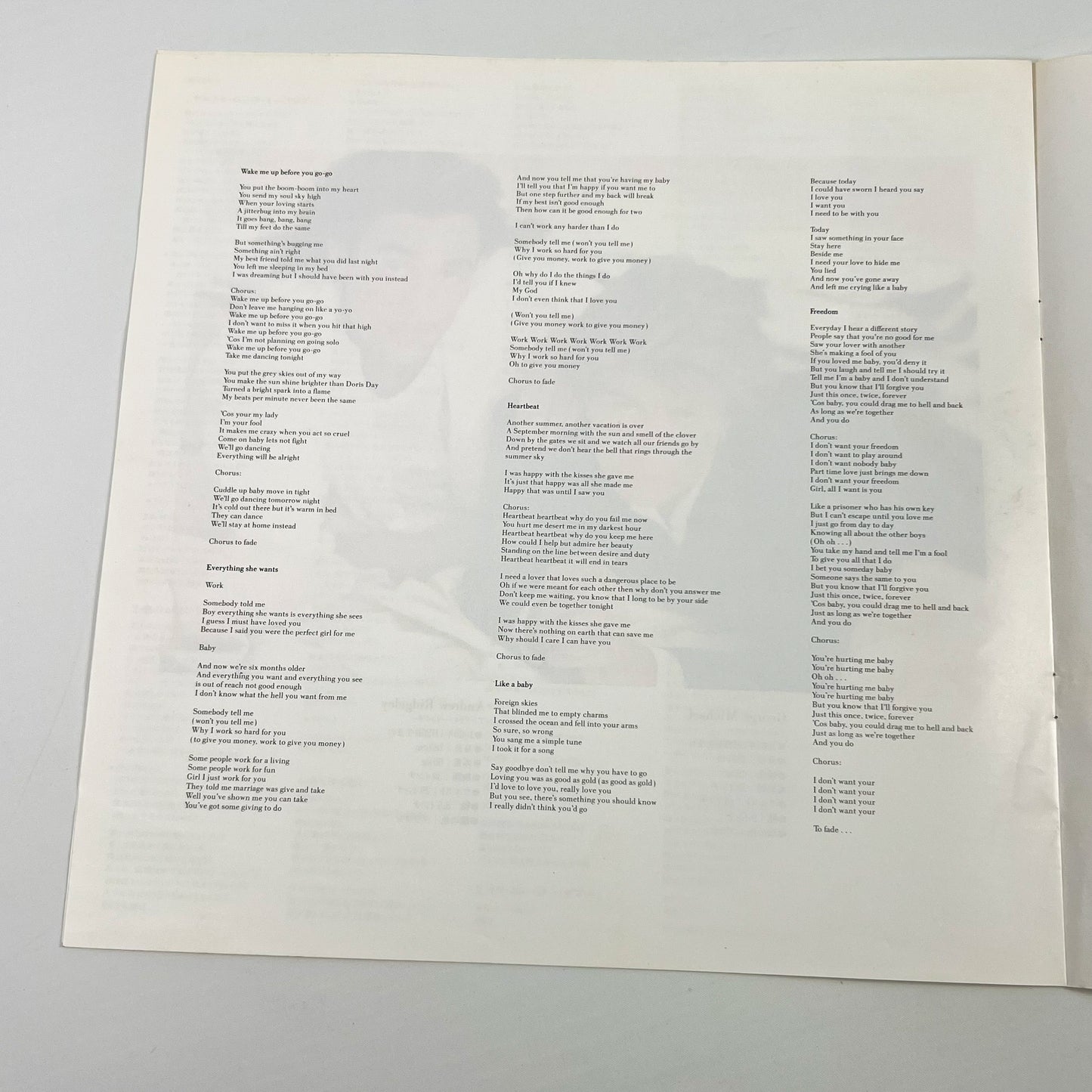 WHAM! – Make It Big – 1ª Edizione Giapponese – Epic/Sony 28·3P-555 1984