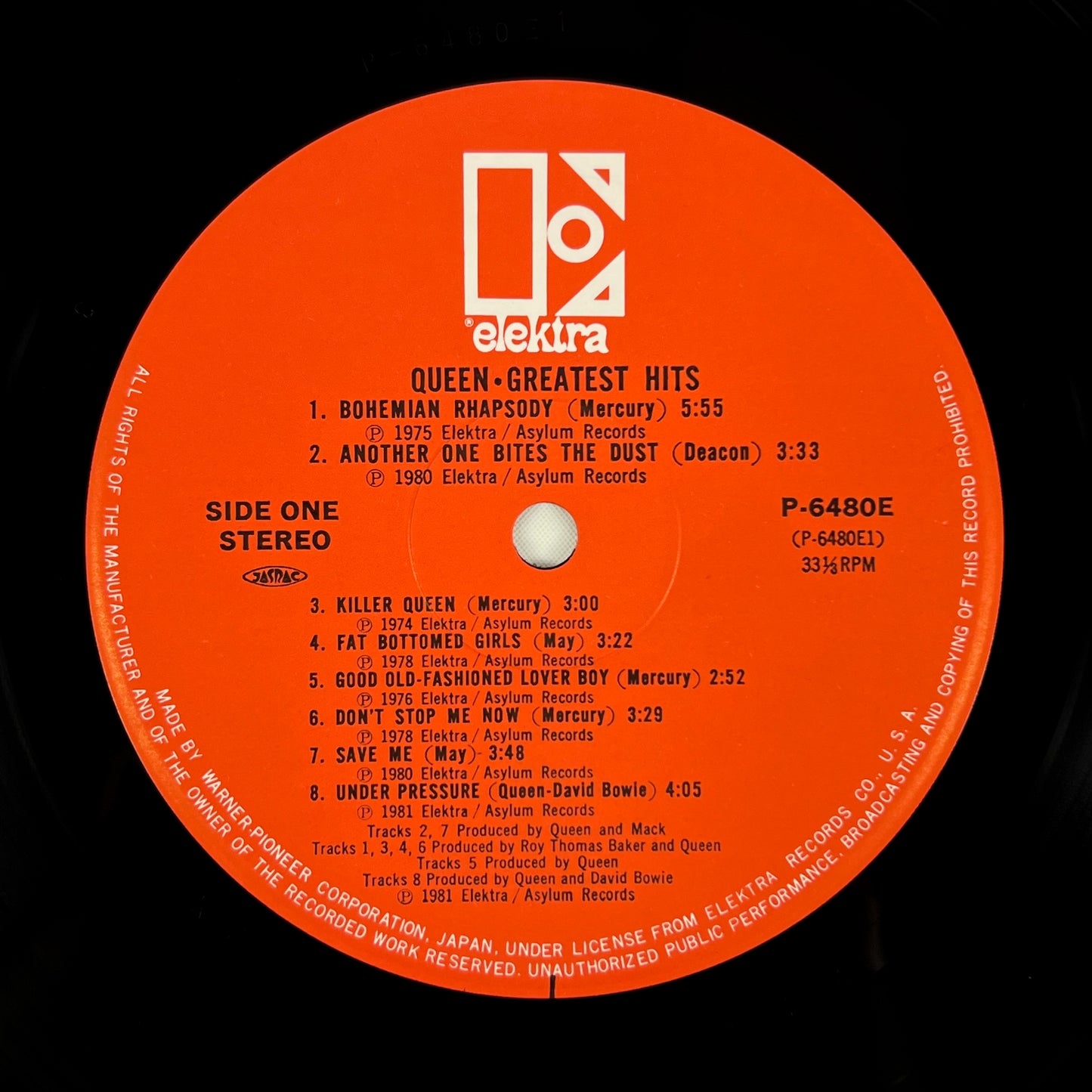 QUEEN – Greatest Hits Edizione Giapponese P-6480E 1981 OBI
