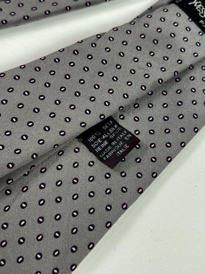 Cravatta vintage Yves Saint Lauren microfantasia pois