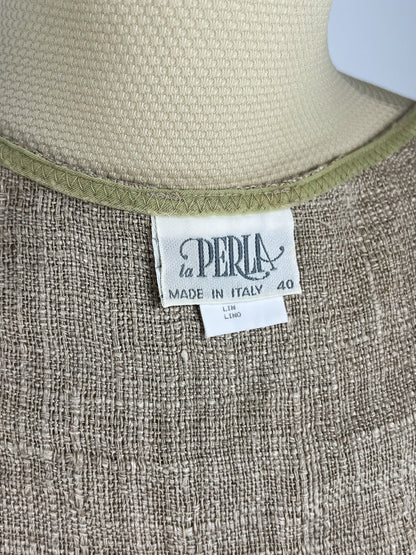 Gilet lungo La Perla in Puro Lino