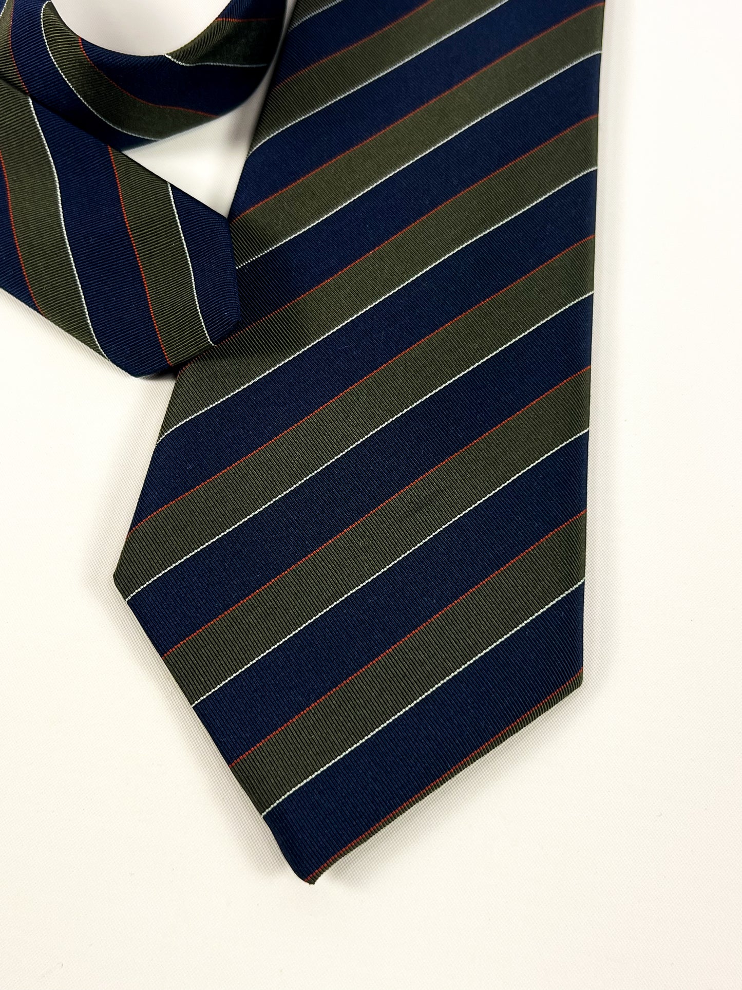 Cravatta Atkinsons Irish Poplin Regimental Made in UK