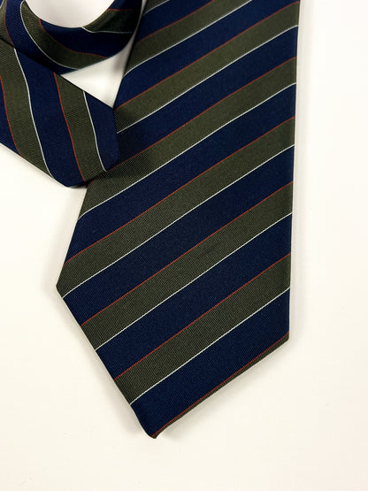 Cravatta Atkinsons Irish Poplin Regimental Made in UK