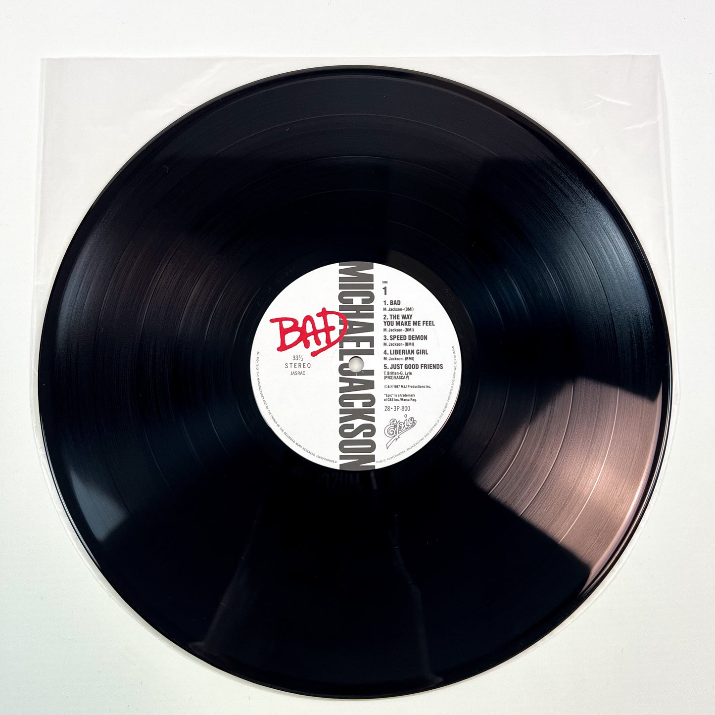 MICHAEL JACKSON – Bad 1ère édition japonaise – Epic 28·3P-800 1987 SOUS BLISTER