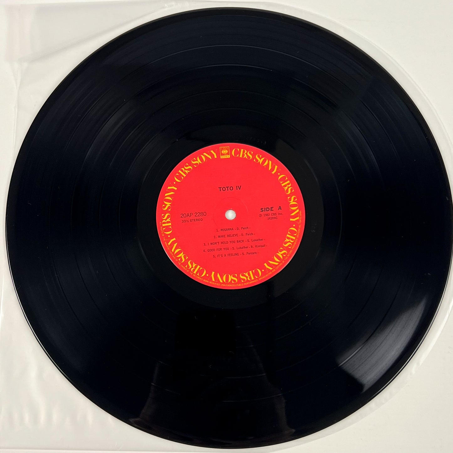 TOTO – Toto IV 1ère Édition Japonaise – CBS/Sony 20AP 2280 1982 SOUS BLISTER