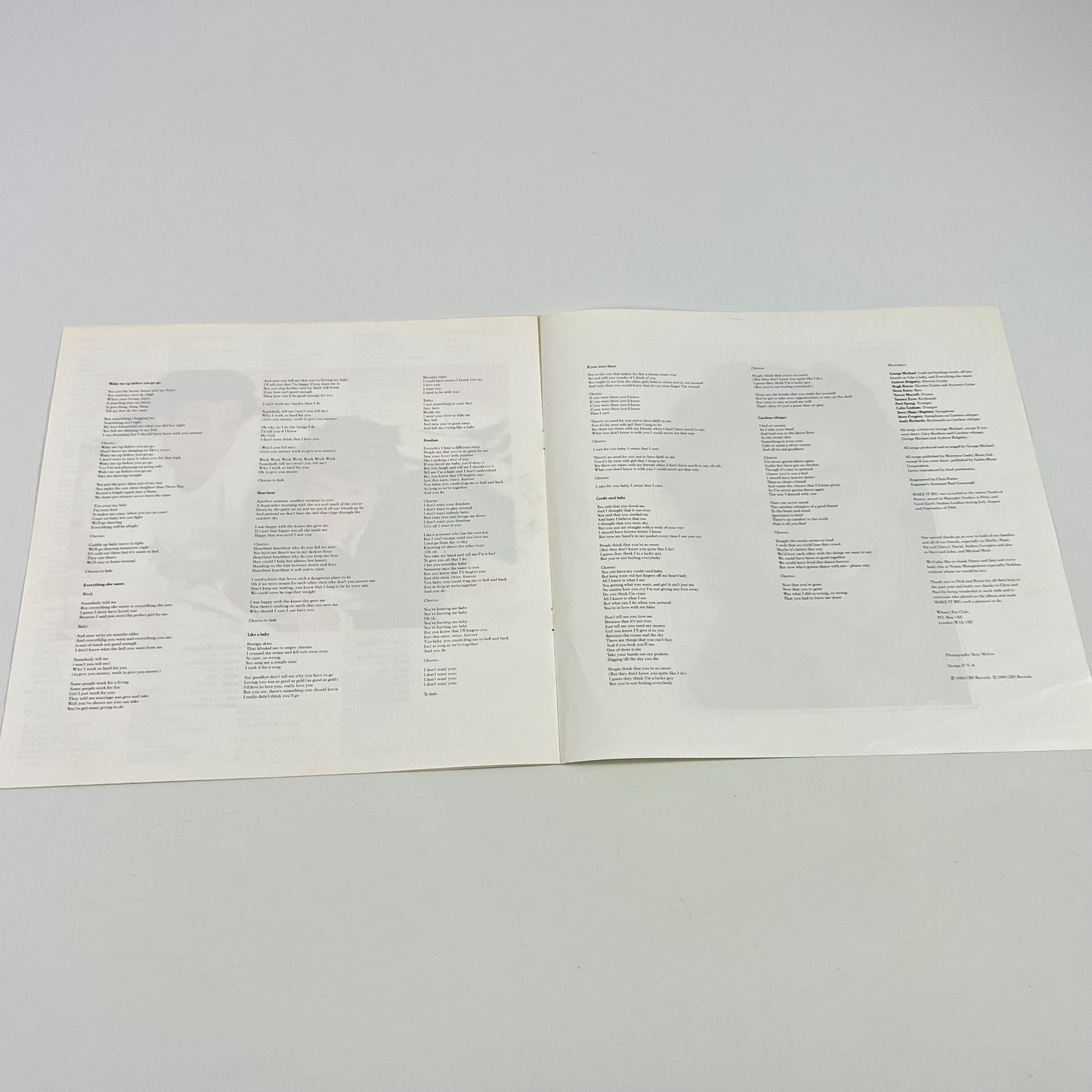 WHAM! – Make It Big – 1ª Edizione Giapponese – Epic/Sony 28·3P-555 1984