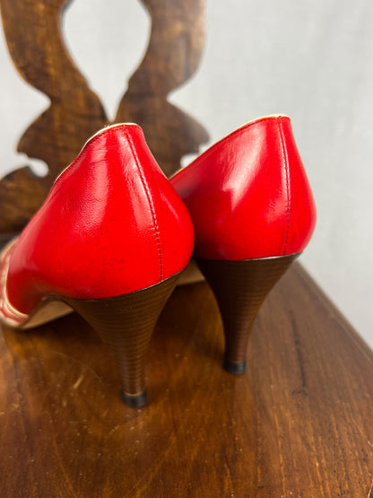 Décolleté Urbano anni ‘80 in pelle e pitone