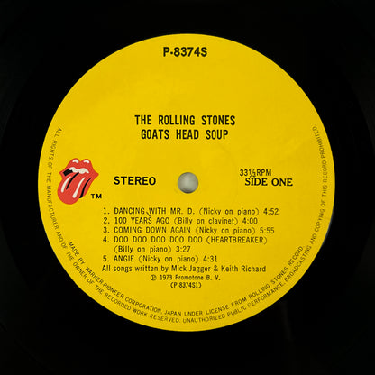 THE ROLLING STONES – Goats Head Soup Prima Stampa Giapponese P-8374S 1973 OBI