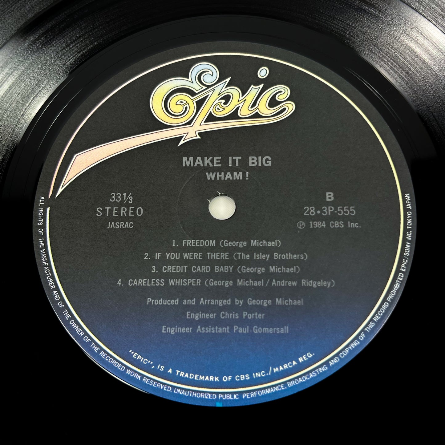WHAM! – Make It Big – 1ª Edizione Giapponese – Epic/Sony 28·3P-555 1984