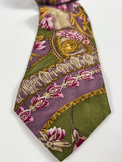 Cravatta vintage Kenzo floreale barocco