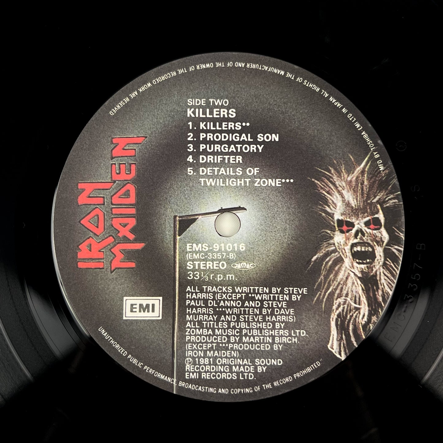IRON MAIDEN – Killers 1ª Stampa Giapponese - Toshiba EMI EMS-91016 1981 - EDIZ. LIMITATA Poster