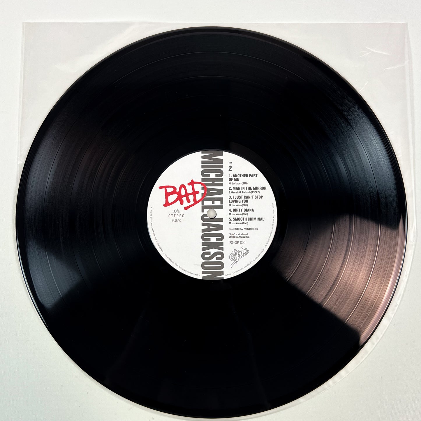 MICHAEL JACKSON – Bad 1ère édition japonaise – Epic 28·3P-800 1987 SOUS BLISTER