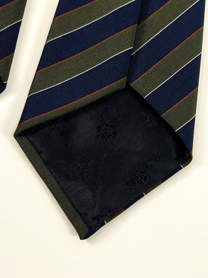 Cravatta Atkinsons Irish Poplin Regimental Made in UK