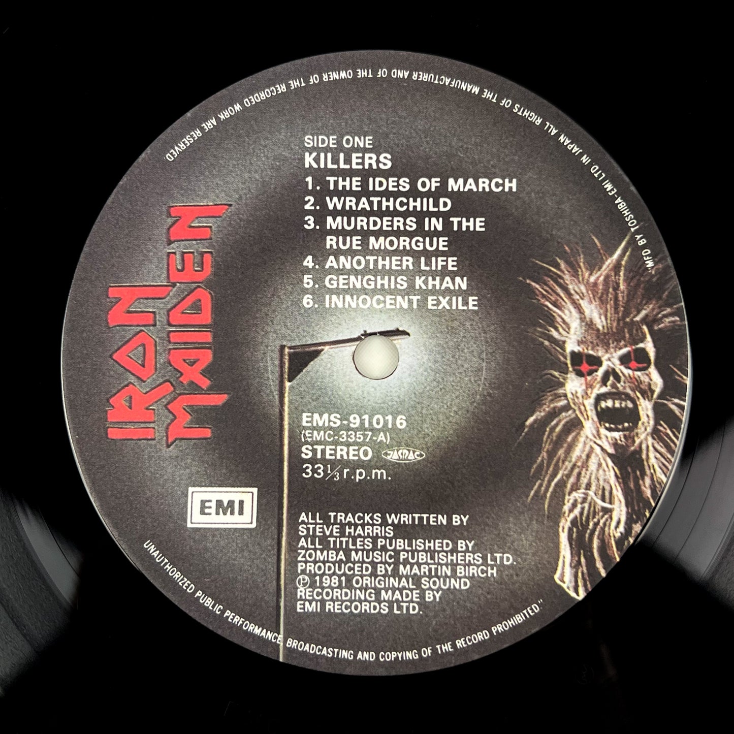 IRON MAIDEN – Killers 1ª Stampa Giapponese - Toshiba EMI EMS-91016 1981 - EDIZ. LIMITATA Poster