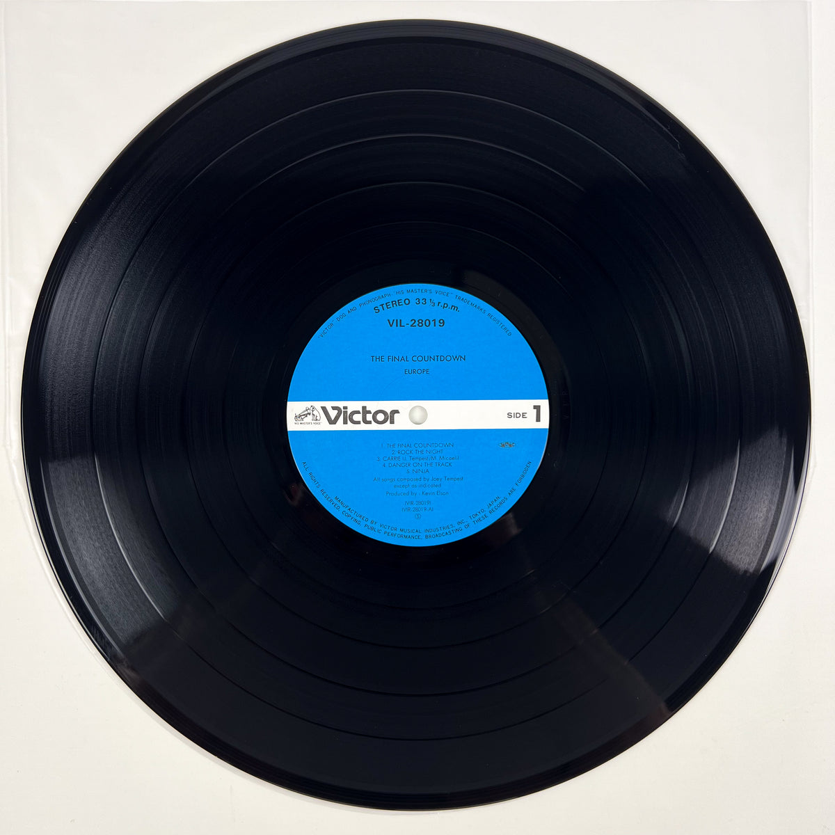 EUROPE – The Final Countdown Première impression japonaise VIL-28019 1986 OBI Translucide