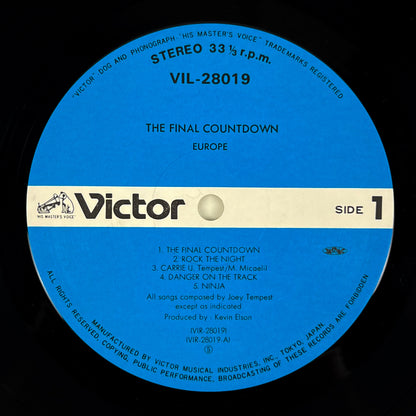 EUROPE – The Final Countdown Première impression japonaise VIL-28019 1986 OBI Translucide