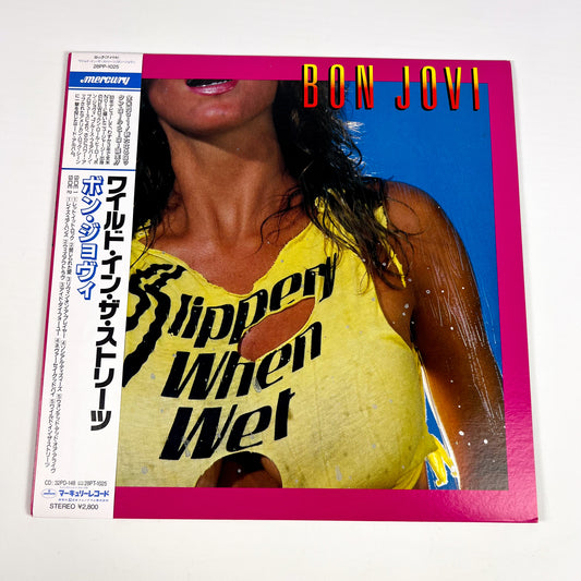 BON JOVI – Slippery When Wet 1ª Edizione Giapponese – Mercury 28PP-1025 – 1986 (OBI Bianco)