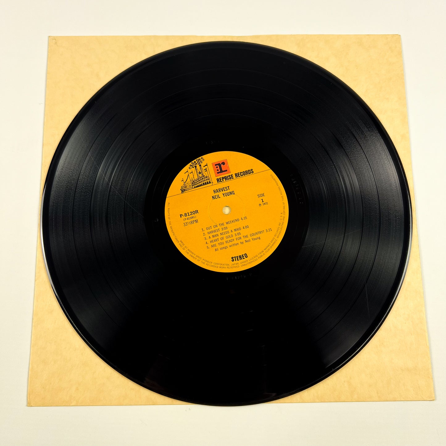 NEIL YOUNG – Harvest – 1ª Edizione Giapponese – Warner/Pioneer P-8120R (OBI ¥2.000)