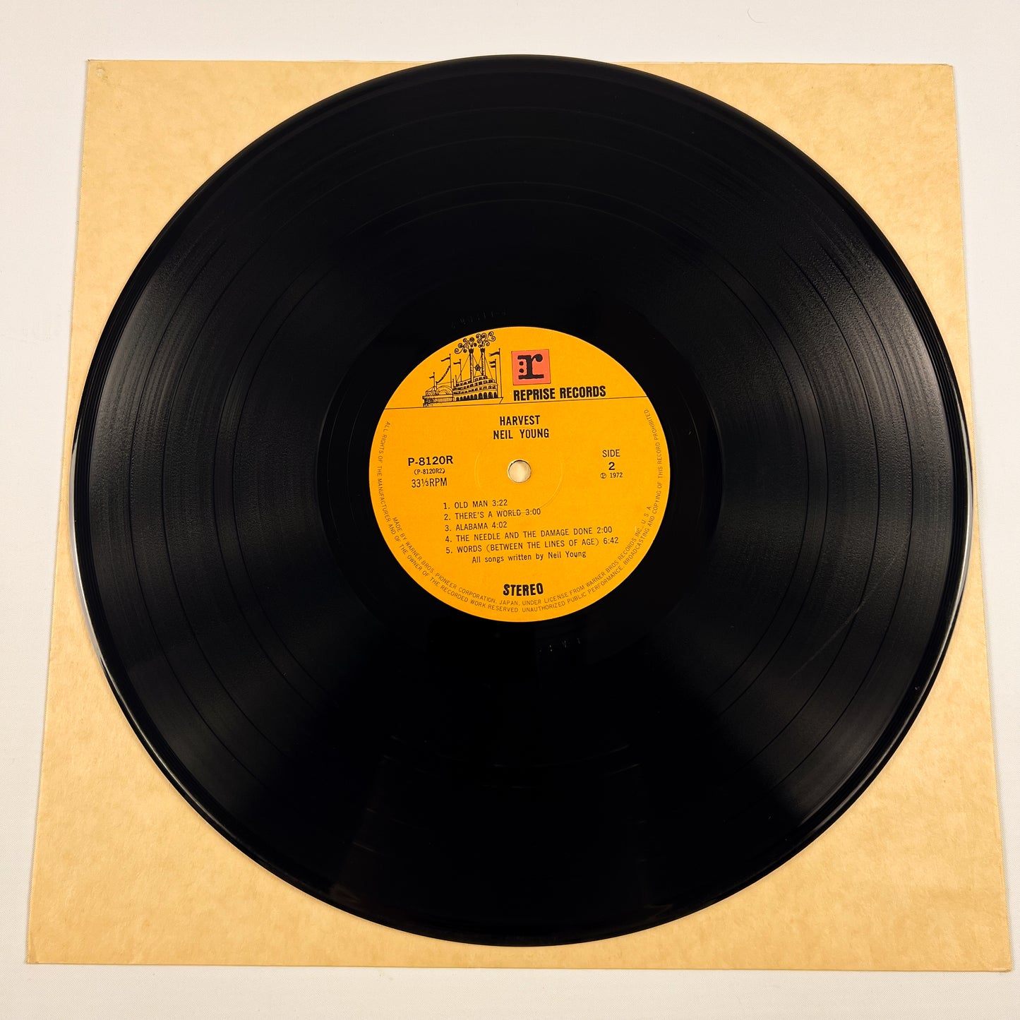 NEIL YOUNG – Harvest – 1ª Edizione Giapponese – Warner/Pioneer P-8120R (OBI ¥2.000)