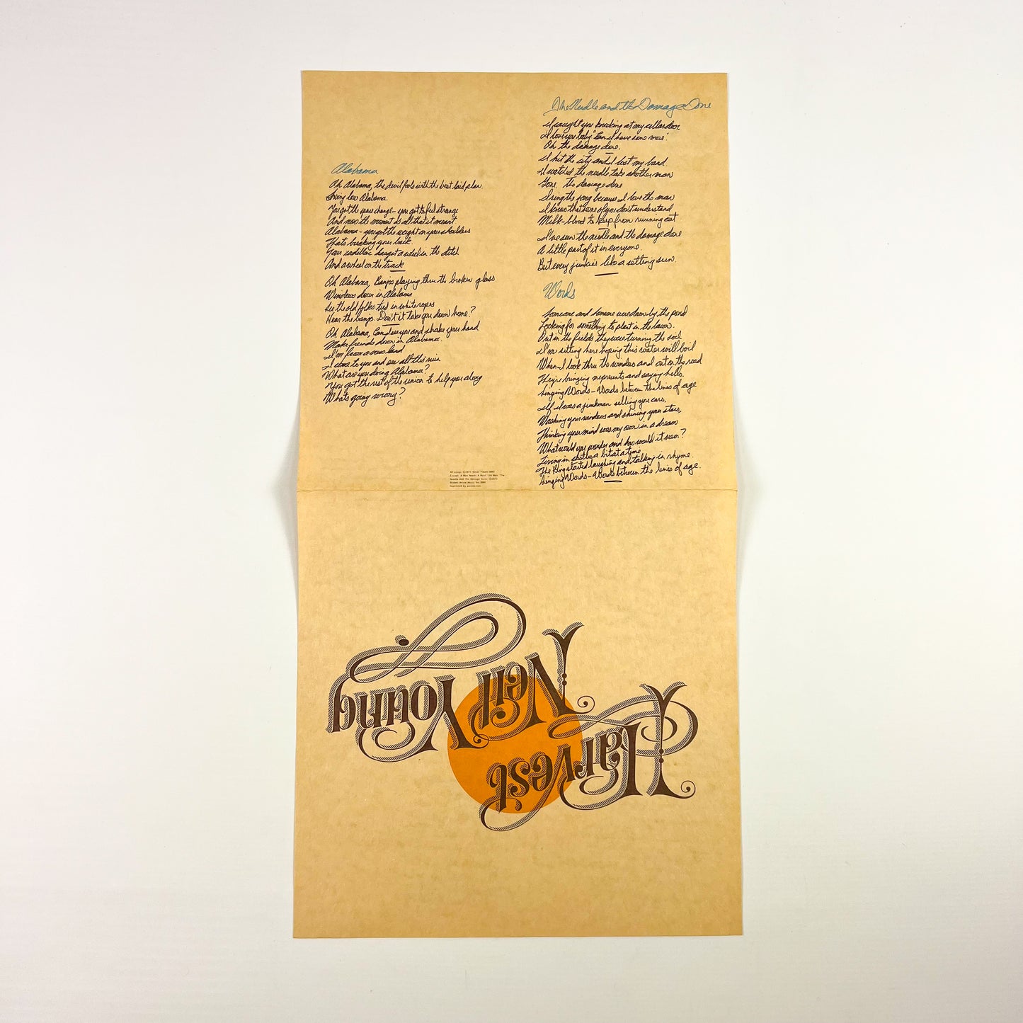 NEIL YOUNG – Harvest – 1ª Edizione Giapponese – Warner/Pioneer P-8120R (OBI ¥2.000)