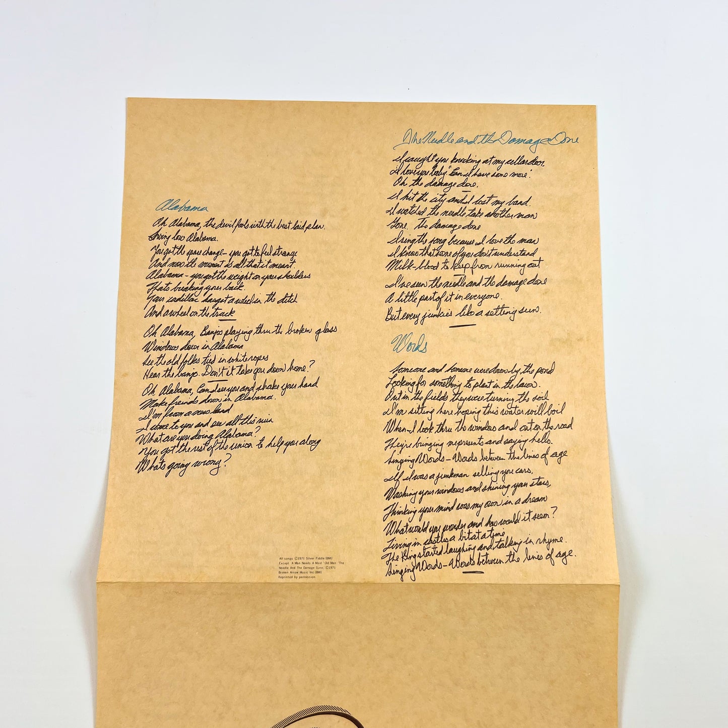 NEIL YOUNG – Harvest – 1ª Edizione Giapponese – Warner/Pioneer P-8120R (OBI ¥2.000)