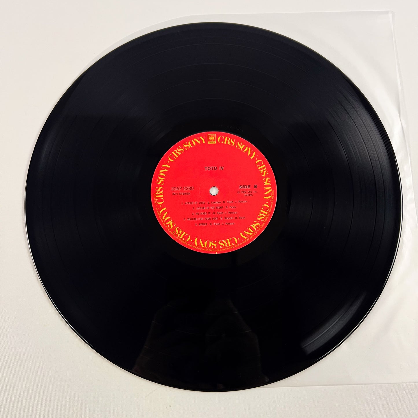 TOTO – Toto IV 1ª Edizione Giapponese – CBS/Sony 20AP 2280 1982