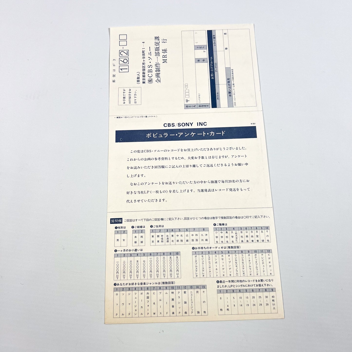 TOTO – Toto IV 1ª Edizione Giapponese – CBS/Sony 20AP 2280 1982