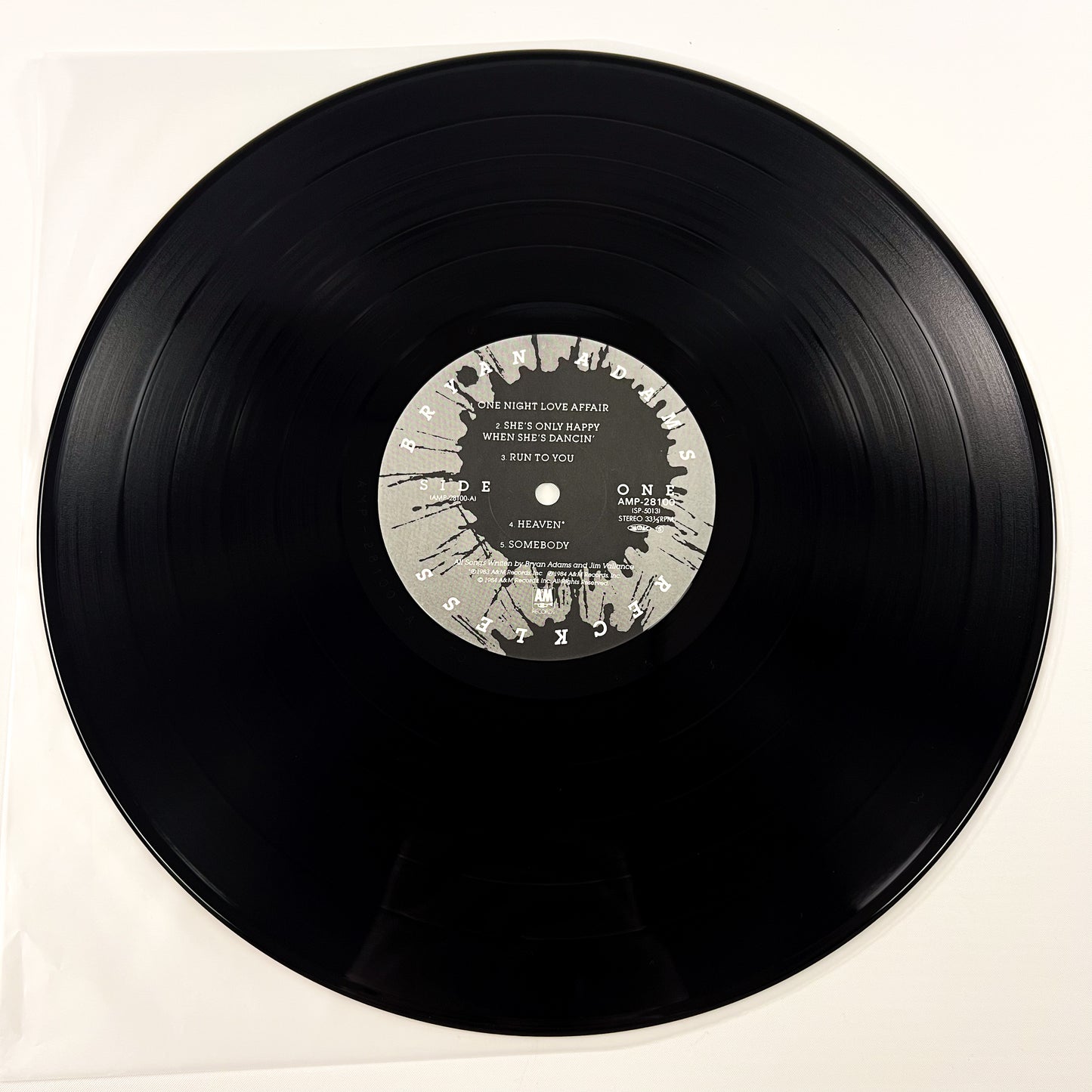 BRYAN ADAMS – Reckless – 1st Japanese Edition – A&amp;M / Alfa Records AMP-28100 1984