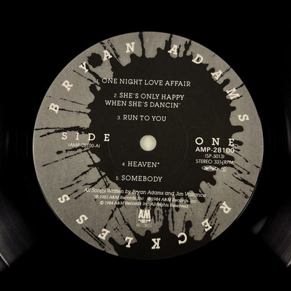 BRYAN ADAMS – Reckless – 1st Japanese Edition – A&amp;M / Alfa Records AMP-28100 1984