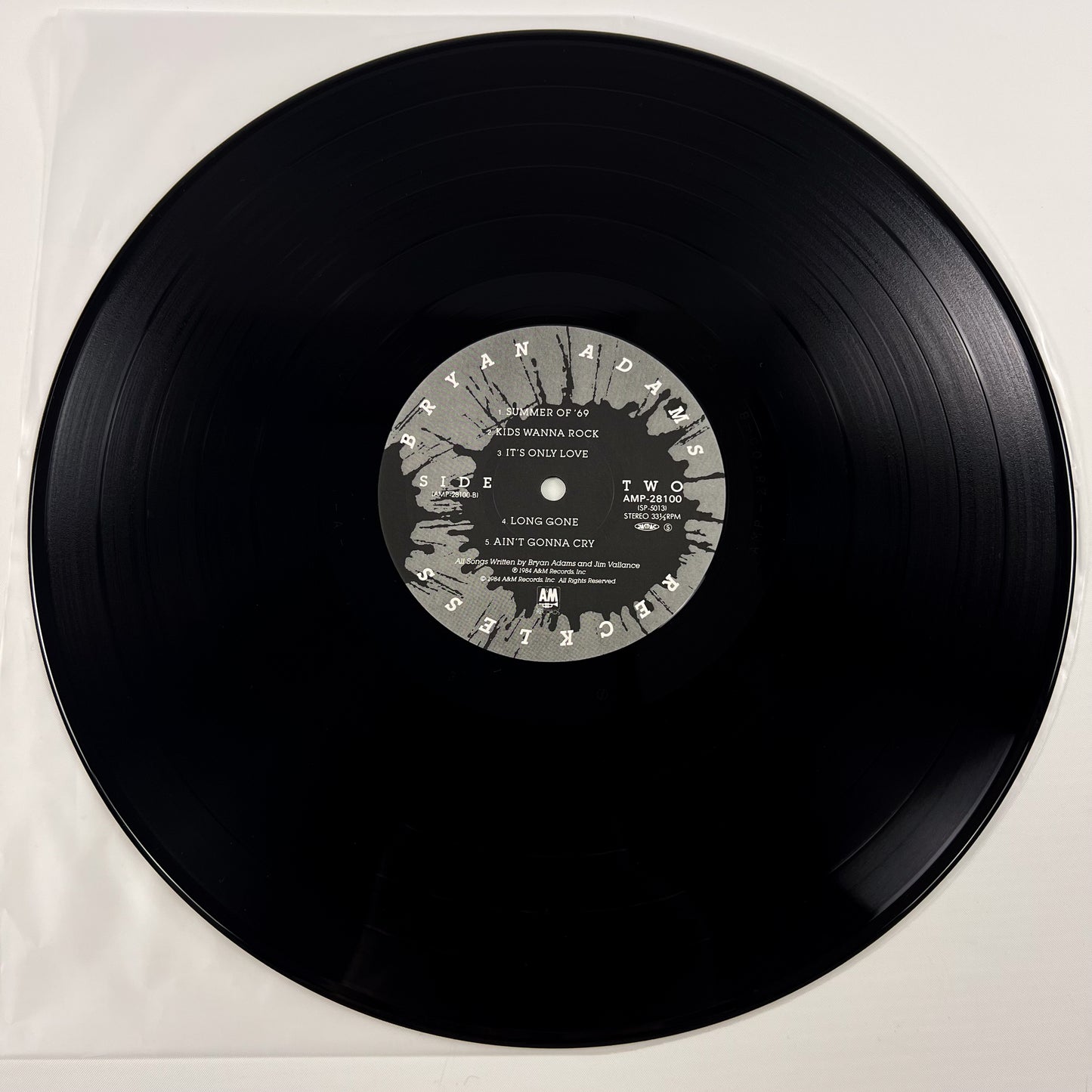 BRYAN ADAMS – Reckless – 1st Japanese Edition – A&amp;M / Alfa Records AMP-28100 1984