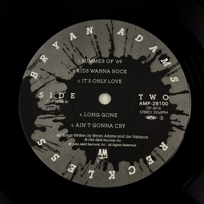 BRYAN ADAMS – Reckless – 1st Japanese Edition – A&amp;M / Alfa Records AMP-28100 1984