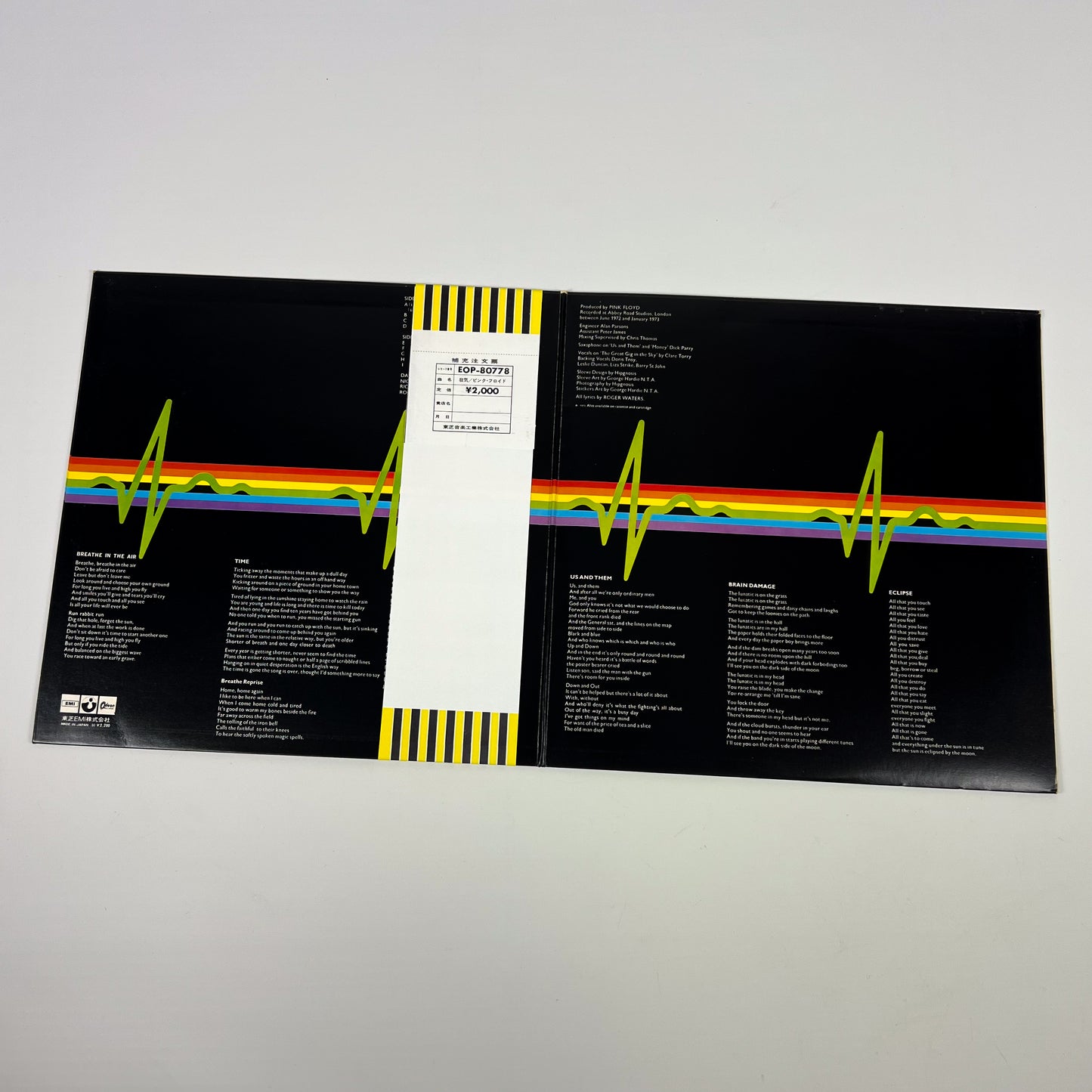 PINK FLOYD – The Dark Side of the Moon 1ª Edizione Giapponese – EMI/Odeon EOP-80778 1973