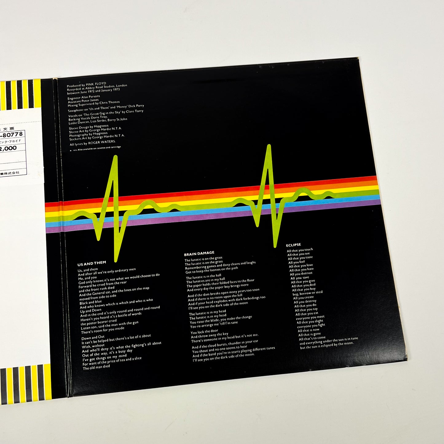 PINK FLOYD – The Dark Side of the Moon 1ª Edizione Giapponese – EMI/Odeon EOP-80778 1973