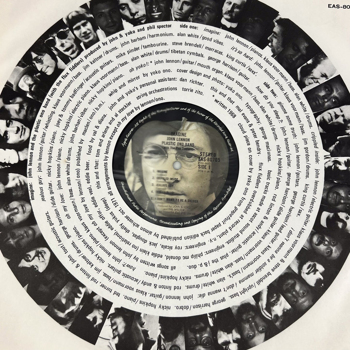 JOHN LENNON – Imagine Stampa Giapponese EAS-80705 1977 OBI POSTER