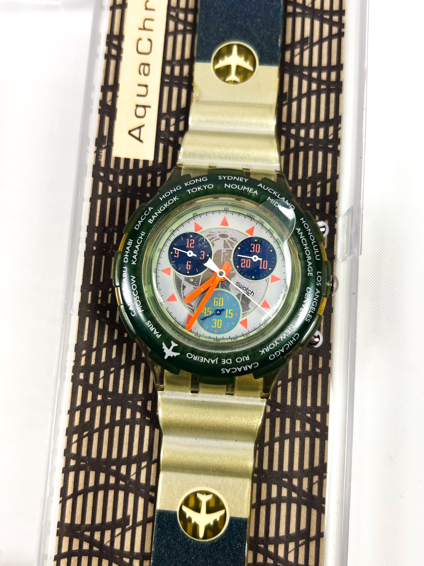 Swatch Aqua Chrono “Happy Landing” SBK109 1995