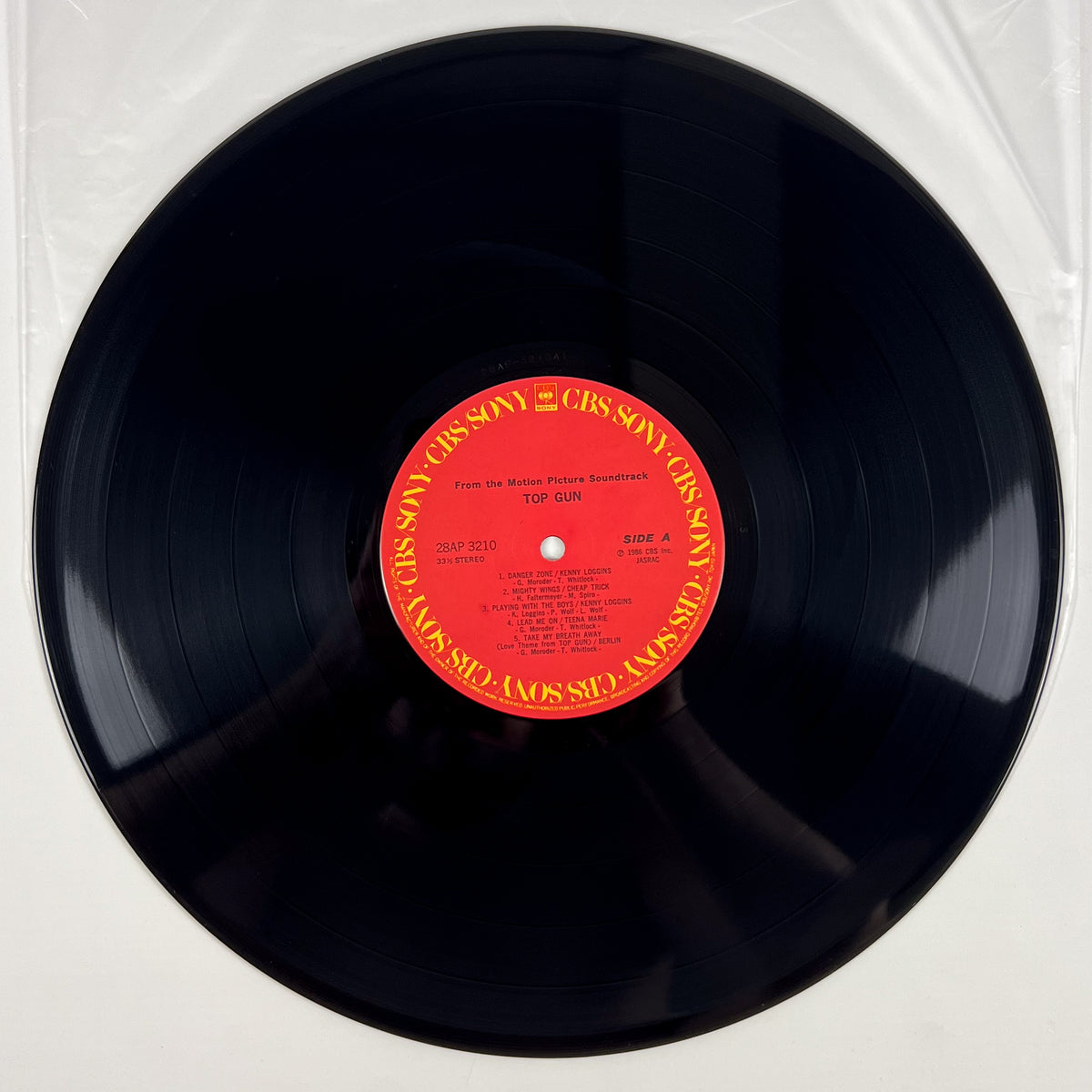 TOP GUN – OST Prima Stampa Giapponese 28AP 3210 1986 OBI SHRINK
