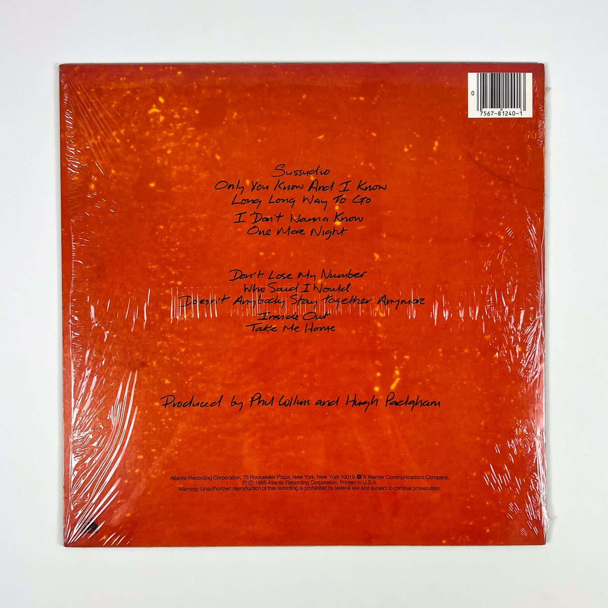 PHIL COLLINS – No Jacket Required Prima Stampa USA 81240-1-E 1985 OIS SHRINK