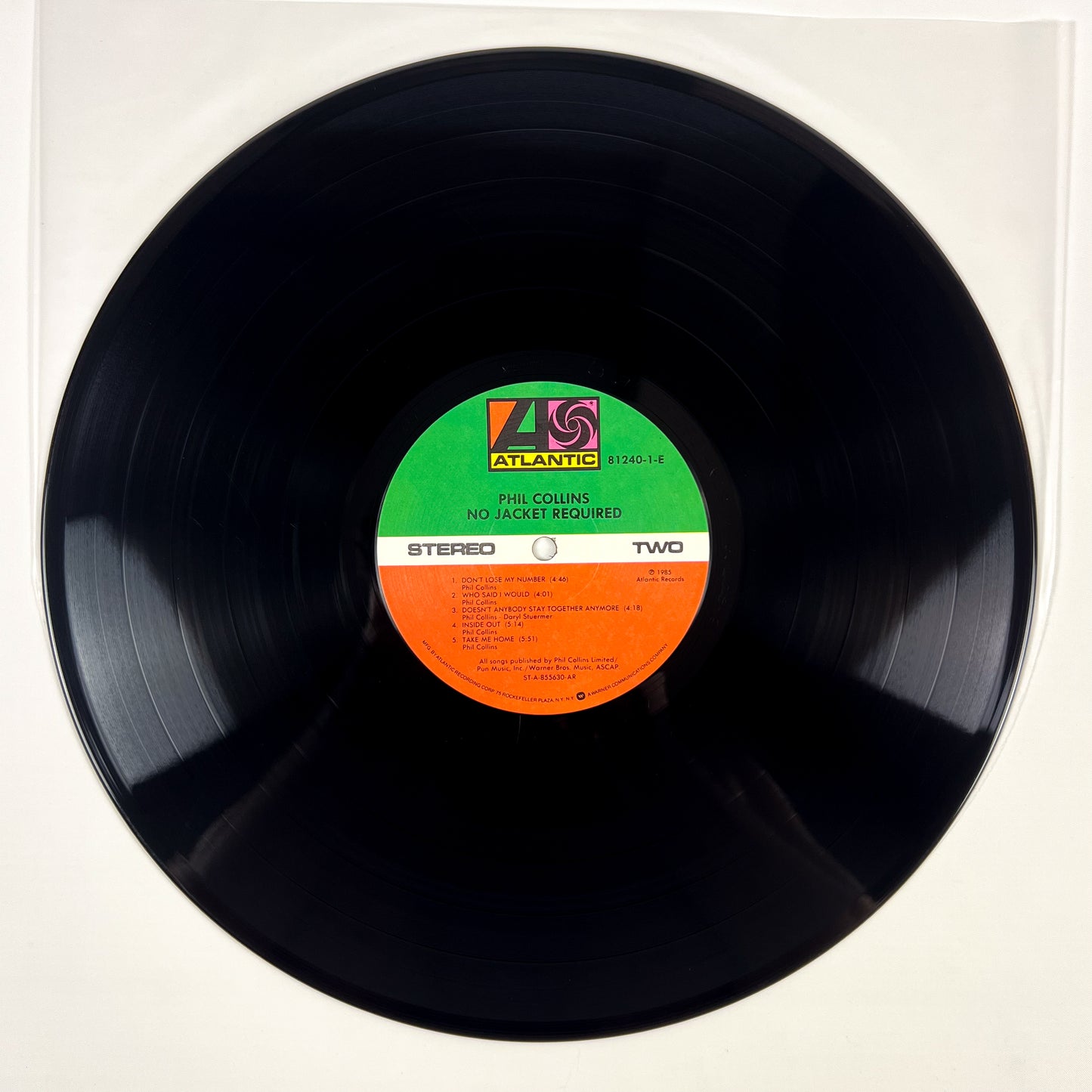 PHIL COLLINS – No Jacket Required Prima Stampa USA 81240-1-E 1985 OIS SHRINK