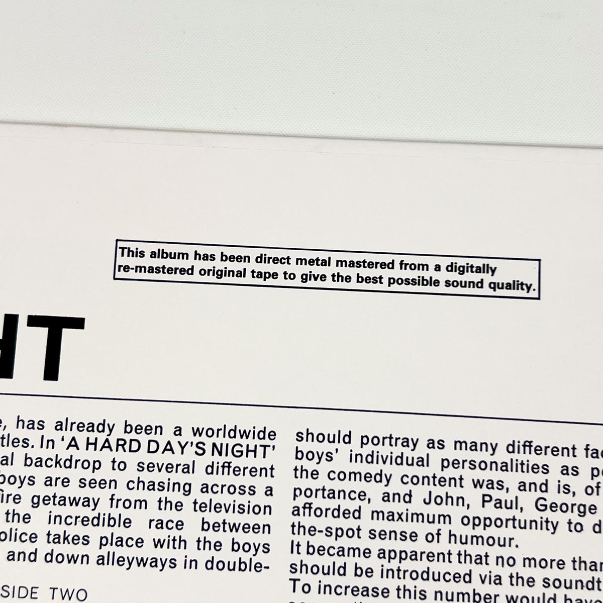 THE BEATLES – A Hard Day’s Night  Edizione Giapponese 30th Anniversary TOJP-7073 1992 OBI MONO LTD EDITION HIFI