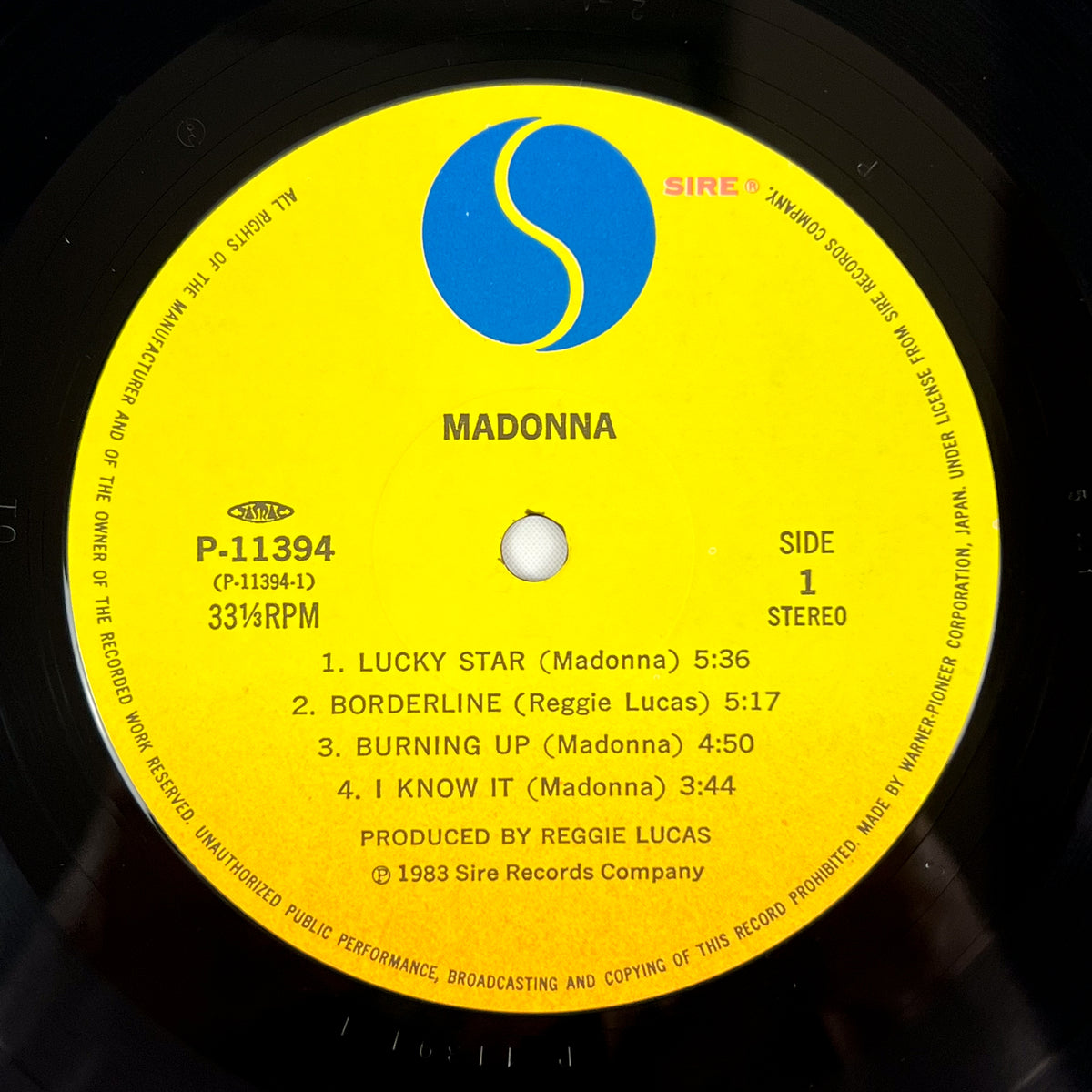 MADONNA - Burning Up (バーニング・アップ) Première impression japonaise P-11394 1983 OBI
