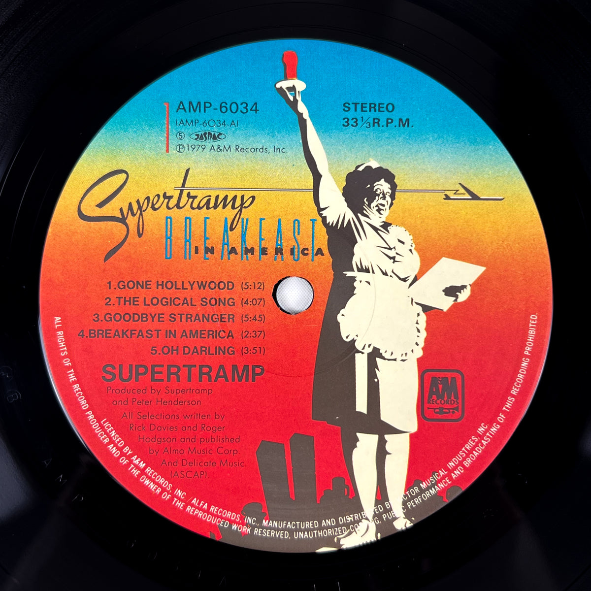 SUPERTRAMP – Breakfast In America First Japanese Pressing AMP-6034 1979 OBI