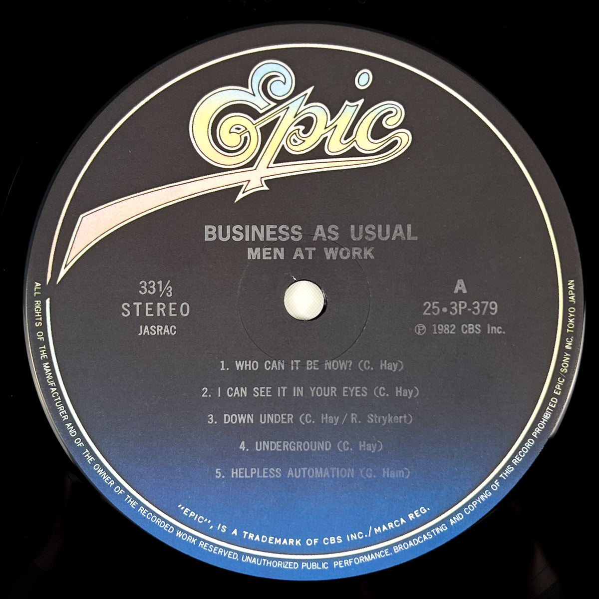 MEN AT WORK – Business As Usual Prima Stampa Giapponese 25·3P-379 1982 OBI