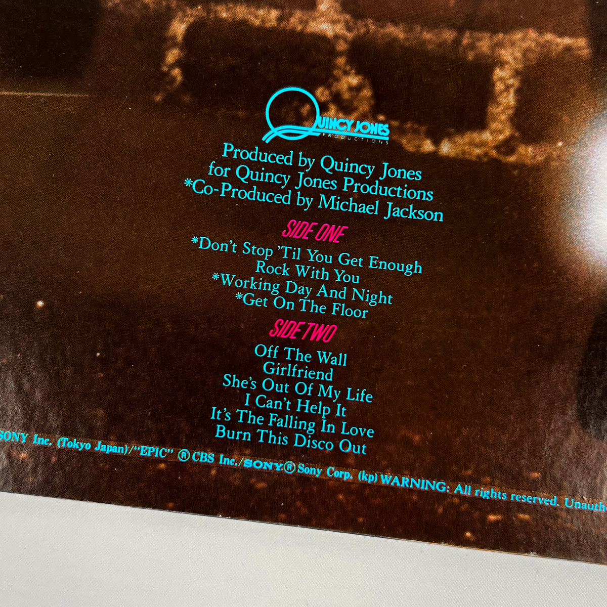 MICHAEL JACKSON – Off The Wall First Japanese Pressing 25-3P-149 1979 PINK OBI GATEFOLD