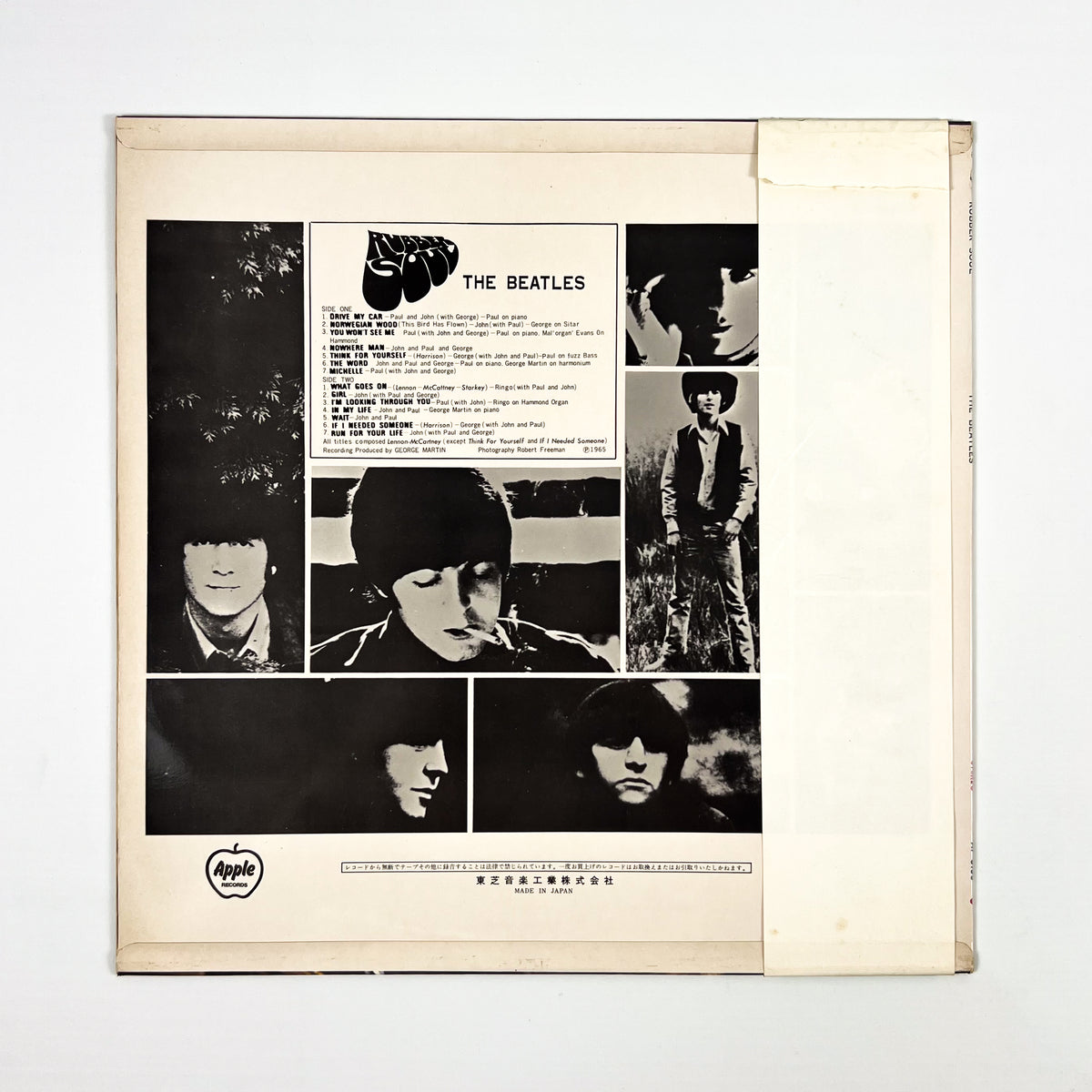 THE BEATLES – Rubber Soul Stampa Giapponese AP-8156 1970 OBI