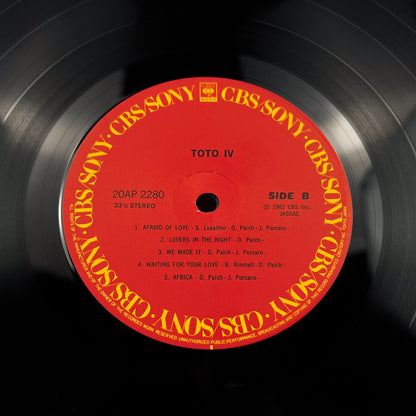 Toto IV –  1ª Edizione Giapponese 20AP 2280 1982