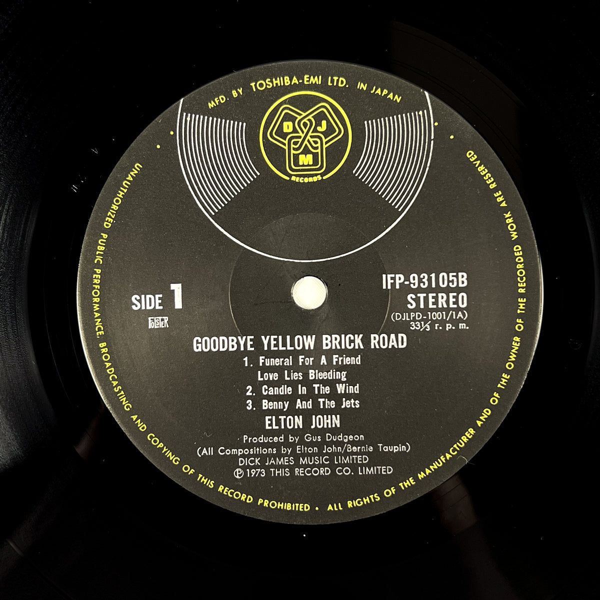ELTON JOHN – Goodbye Yellow Brick Road Japanese Pressing IFP-93105B 1974 OBI 2LP
